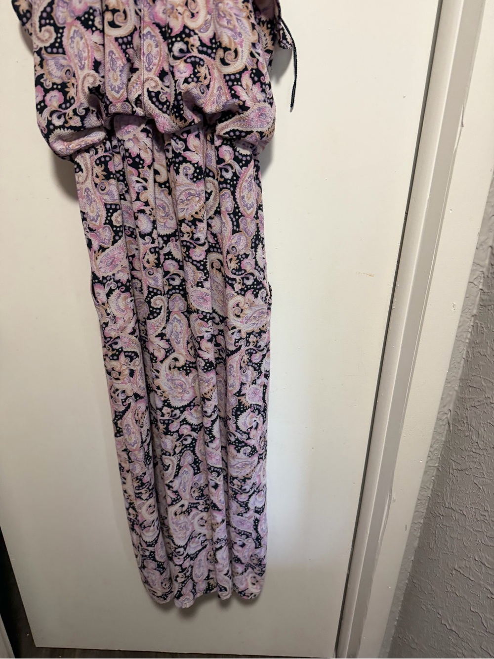 Pink Paisley Ruffle Halter jumpsuit - Picture 9 of 9